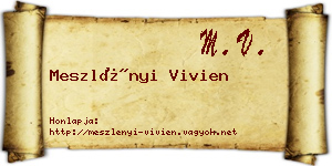 Meszlényi Vivien névjegykártya