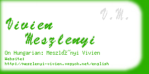 vivien meszlenyi business card